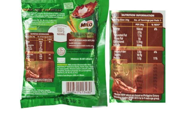 Milos sweet tea bottle nutrition facts