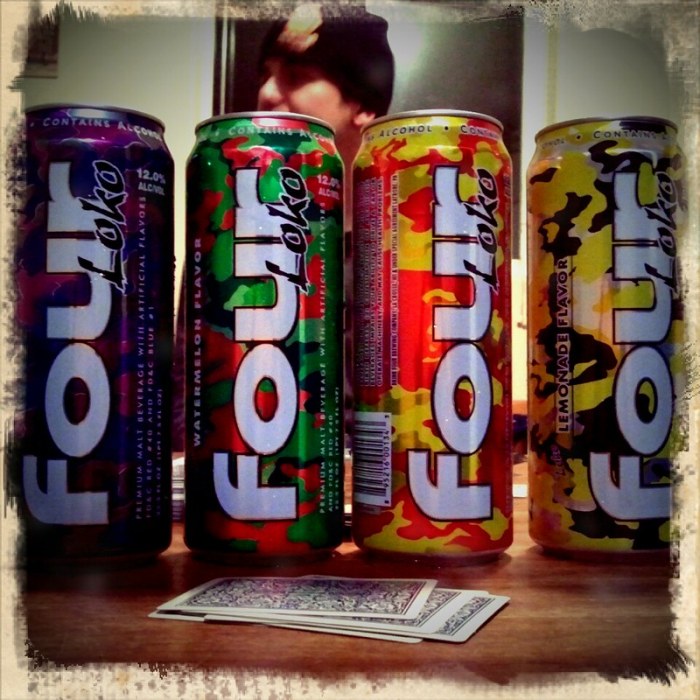 Nutrition facts of four loko