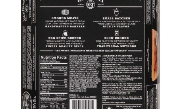 Jack daniels nutrition facts