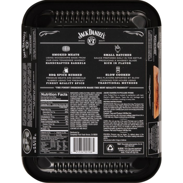 Jack daniels nutrition facts