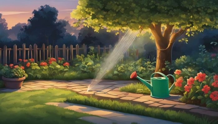 Can you water plants in the evening